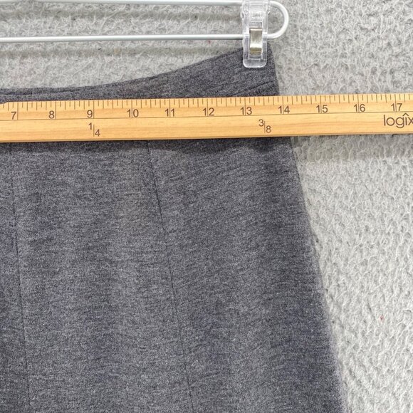Chicos Skirt Womens 0 US 4 Gray Godet Trumpet Midi Stretch Knit Pull On Everyday - Picture 6 of 11